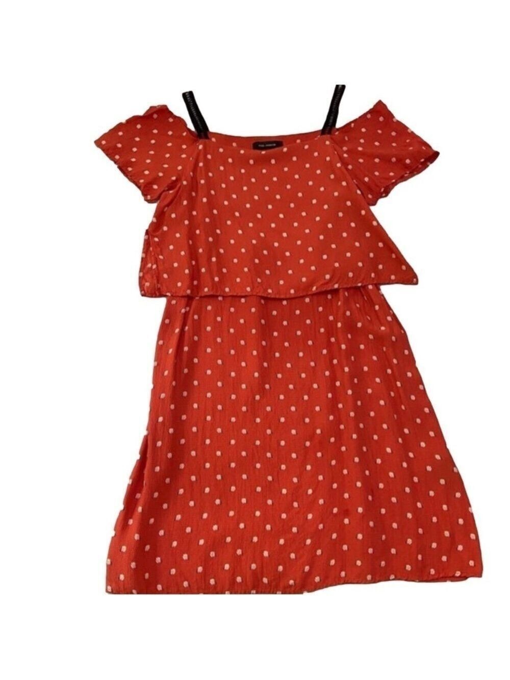 COP.COPINE Serquet mini dress red orange summer 36 lightweight feminine timeless